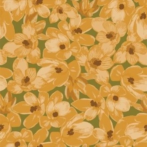 Early Crocus Floral Yellow/Green Small