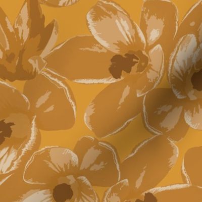 Early Crocus Floral Beige/Yellow