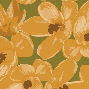 Early Crocus Floral Yellow/Green