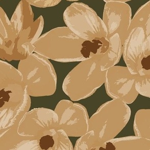 Early Crocus Floral Beige/Green