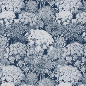 Queen Anne's Lace in Slate Blue • LARGE