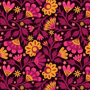 Maximalist Floral | Pink & Yellow