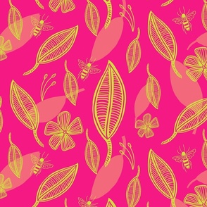 Magenta and Lemon Neon Splash