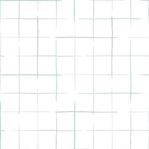 Pencil line grid, graphite with blue