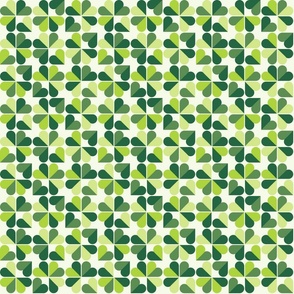 small scale clover field - good luck abstract green clover leaves - clover fabric