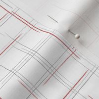 Grouped pencil line grid, graphite with red