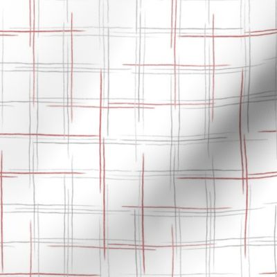 Grouped pencil line grid, graphite with red