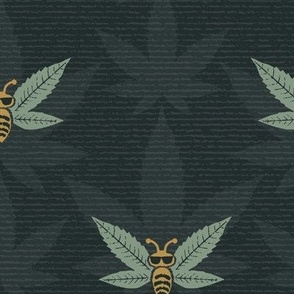 bees love weed large charcoal save the bees 