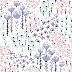 spring flower meadow | Cotton candy colors