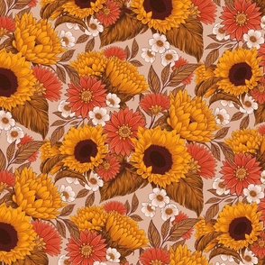 Sunflower Meadow  - Warm Neutral