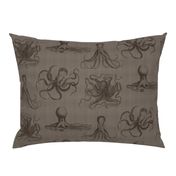 VINTAGE OCTOPUS - DARK SEPIA ON DRIFTWOOD