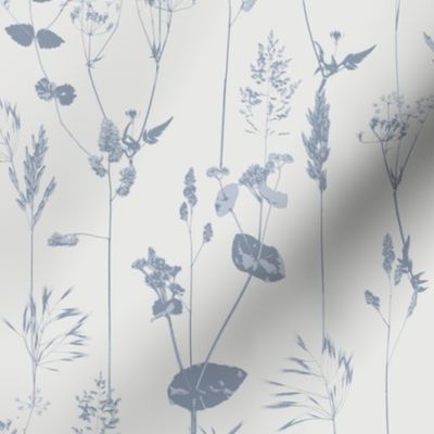 Weeds and Wildflowers - medium - blue