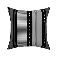 grey black white stripes