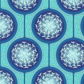 Dandelion circles blue