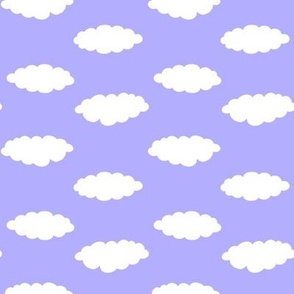 Fluffy clouds on purple 