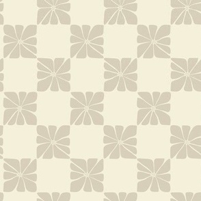 Cream Checkered - Large Scale