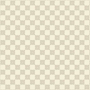 Cream Checkered - Small Scale