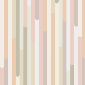 retro rounded stripes - neutral colors - geometric neutral wallpaper