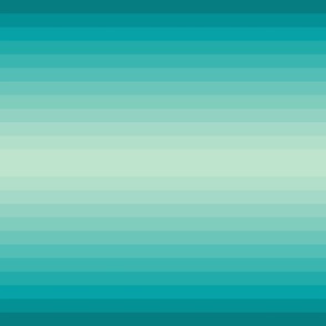 Teal Green Ombré Gradient Stripes || calm abstract modern minimal 