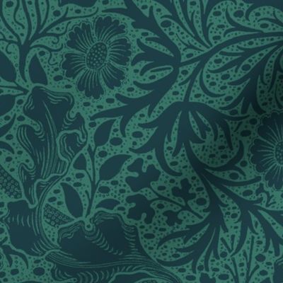 SEAWEED IN BLUE ALGAE (Historic Arts & Crafts) - WILLIAM MORRIS