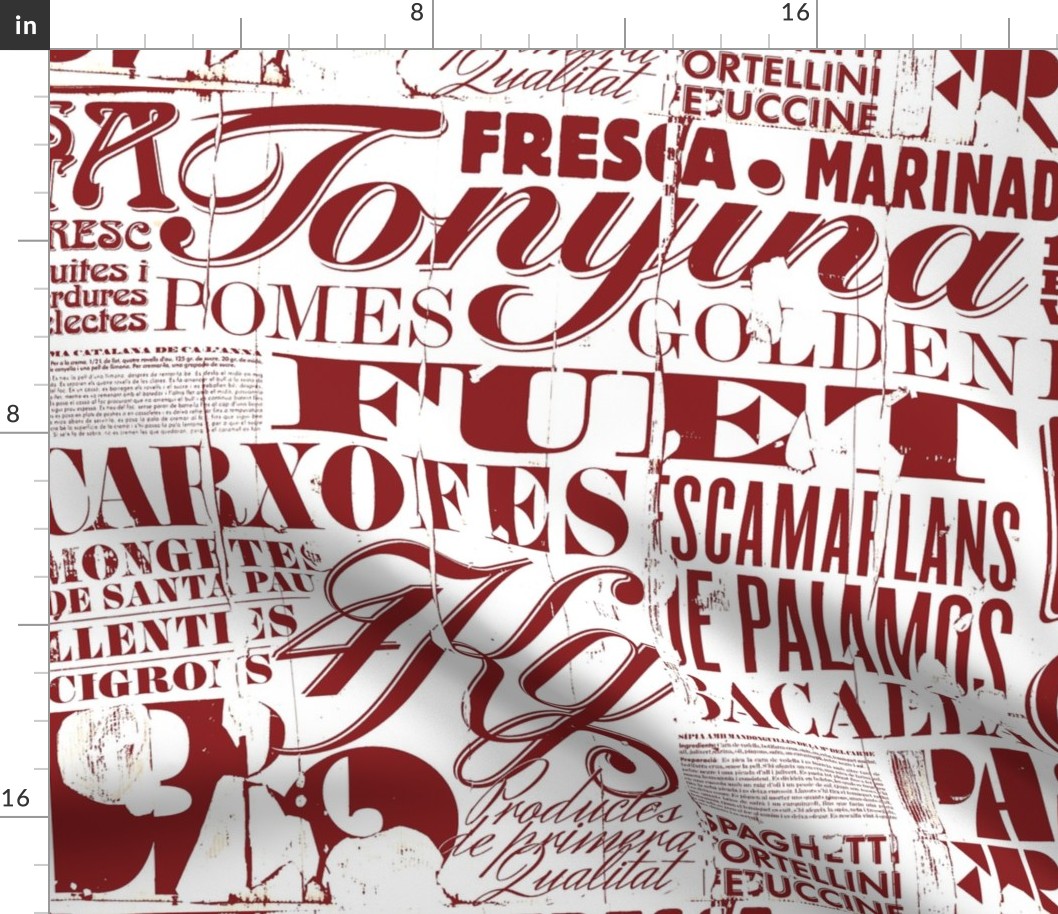 RETRO ITALIAN KITCHEN TYPOGRAPHY IN RED