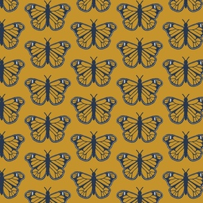 Monarch Butterflies - simple // mustard