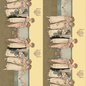 Kate Greenaway Little Dancers Border Repeat