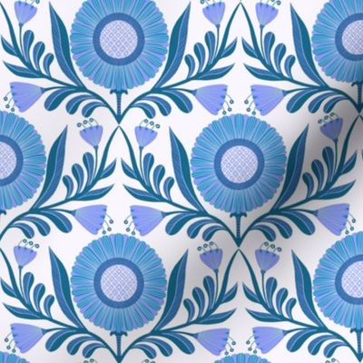 Wallflowers Pattern Blue (original)
