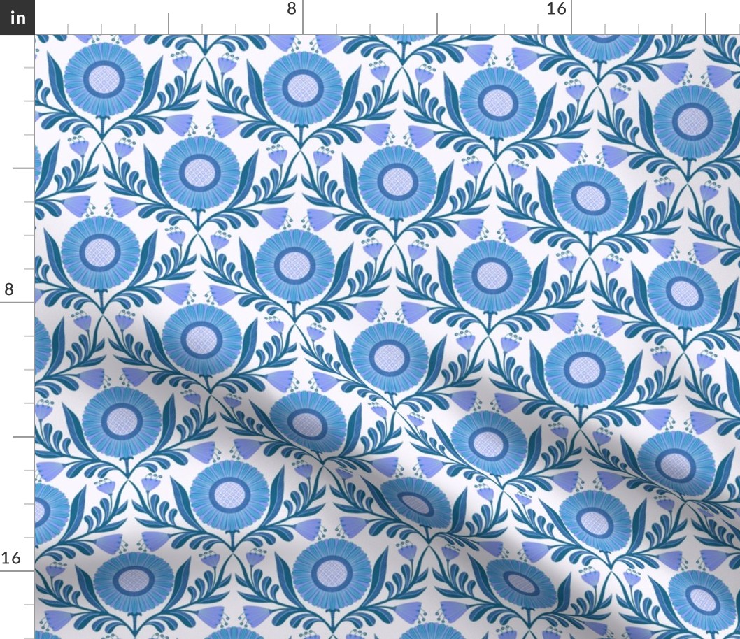 Wallflowers Pattern Blue (original)