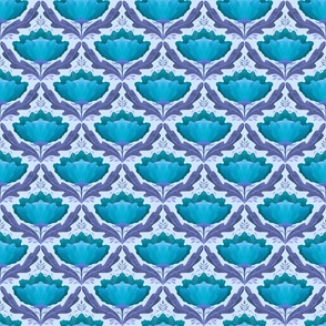 Diamond Floral Pattern Blue (original)