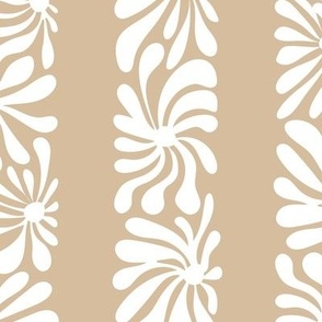 lazy daisy lei - barley monochrome - - 2 inch wide