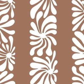 lazy daisy lei - chocolate monochrome - - 2 inch wide