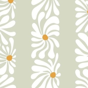 lazy daisy lei - muted sage - 2 inch wide