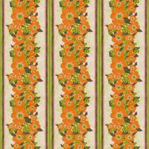 Retro Floral Pattern Orange (original)