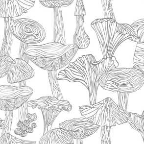 Neutral lineart Mushrooms