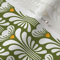 0827 - abstract tulips, sage green