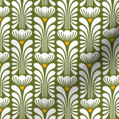 0827 - abstract tulips, sage green