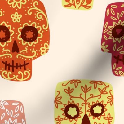 Mexican Day of the Dead Sugar Skulls Pink Jumbo