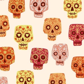 Mexican Day of the Dead Sugar Skulls Pink Jumbo