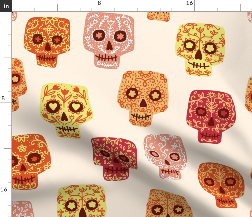 Mexican Day of the Dead Sugar Skulls Pink Jumbo