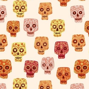 Mexican Day of the Dead Sugar Skulls Pink Small Scale