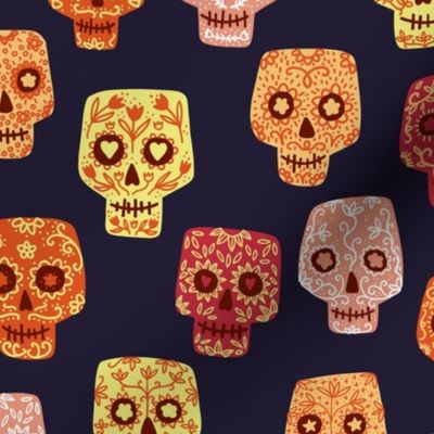 Mexican Day of the Dead Sugar Skulls Dark