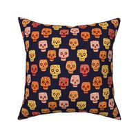 Mexican Day of the Dead Sugar Skulls Dark Small Scale