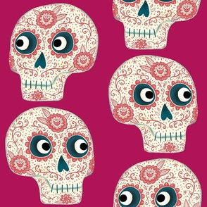 Day of the Dead Sugar Skull Mexican Pink Jumbo