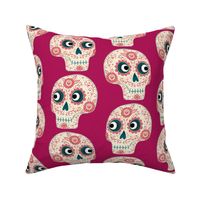 Day of the Dead Sugar Skull Mexican Pink