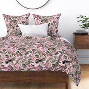 Tropical Jungle Fantasy Paradise Bird Pattern Pastel Romance