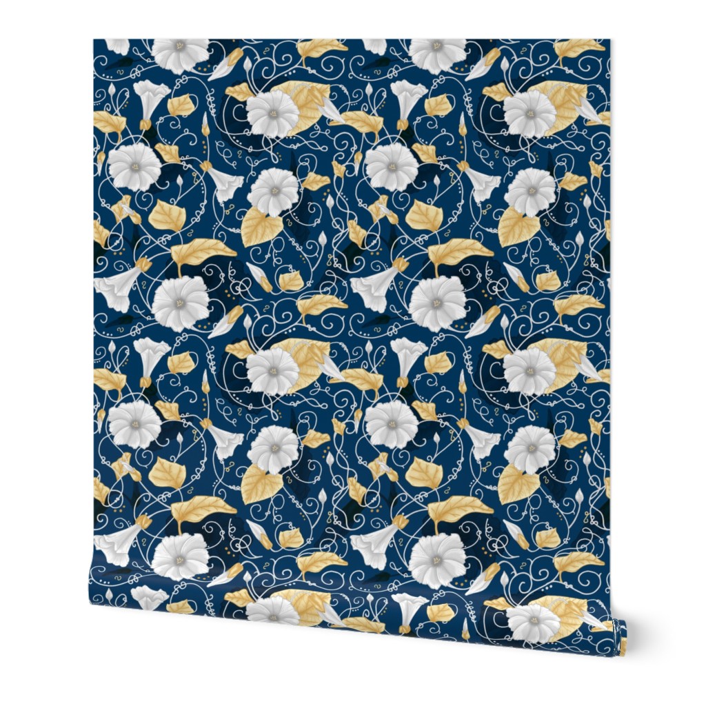 Bind Weed in  Navy and Gold - Large Scale
