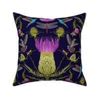 Irresistible Thistle in Navy