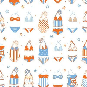 Stars, Stripes & Swimming Blue/Orange - © Lucinda Wei