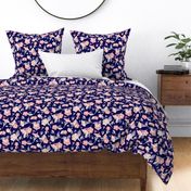  Hibiscus Floral Diagonal  Small Medium